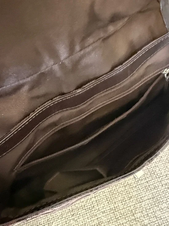 Coach Brown Signature Canvas Shoulder Bag with Woven Strap - Picture 3 of 5